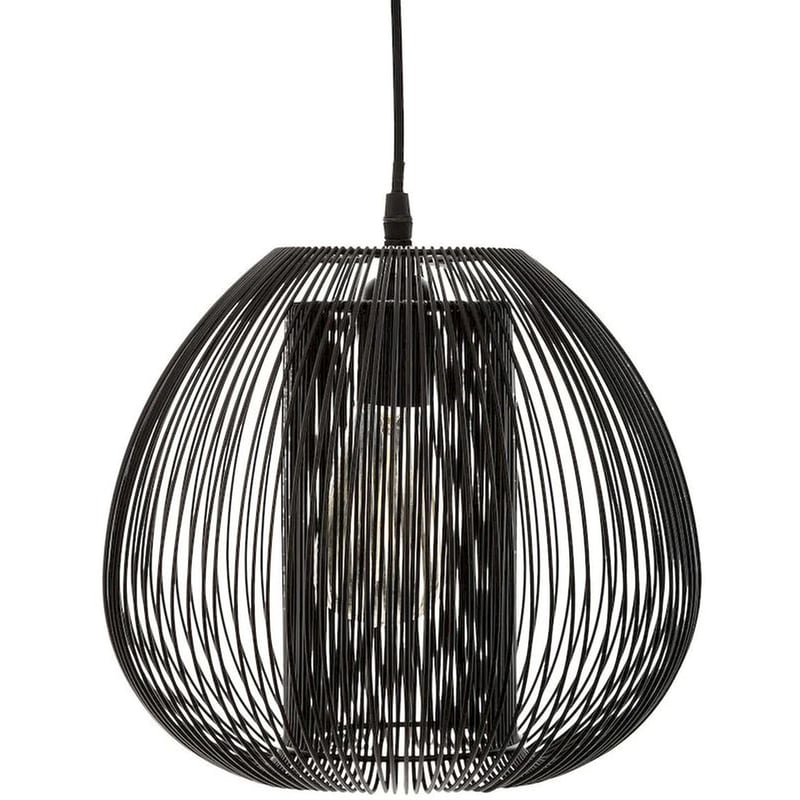 SPITISHOP Φωτιστικό Οροφής Μονόφωτο Spitishop A-s Noda Black 167515 Μεταλλικό - Μαύρο