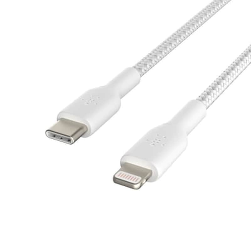 BELKIN Καλώδιο δεδομένων Belkin Braided Lightning to Usb-C 1m - White