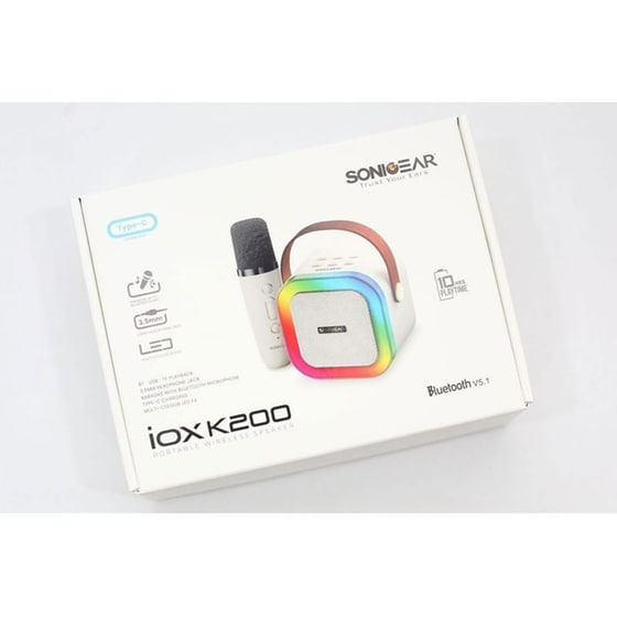 Party Speaker Sonicgear Iox K200 με Ασύρματο Μικρόφωνο - Λευκό image 4