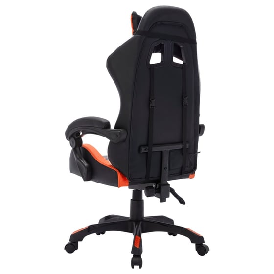 Καρέκλα Gaming VidaXL Racing LED RGB από Τεχνητό Δέρμα - Μαύρη/Πορτοκαλί image 4