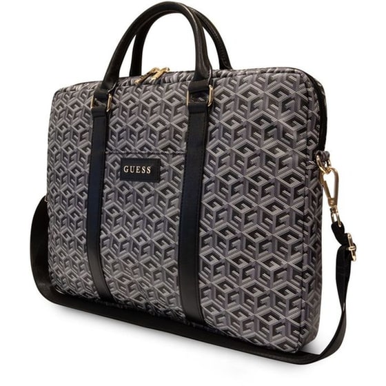 Guess Gcube Stripes Collection Computer Bag Τσάντα Κατάλληλη Για Laptop 16″ (black – Gucb15hgcfsek) image 1