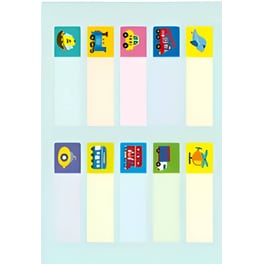 Αυτοκόλλητες Ετικέτες Name Stickers Μεταφορικά Μέσα (3 Φύλλα - 30 Τεμάχια)