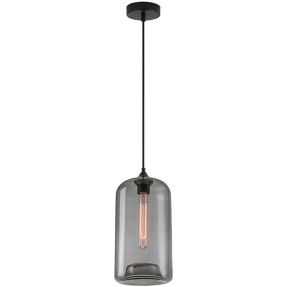 Φωτιστικό Οροφής Μονόφωτο Homelighting Feint από Γυαλί Φ18x30-300 cm - Γκρι image 0