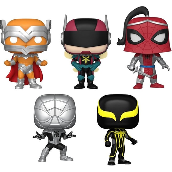 Funko Pop! Marvel: Prodigy, The Hornet, Prince of Arachne, Spider-Armor MK I, Spider-Armor MK II - 5-Pack image 0