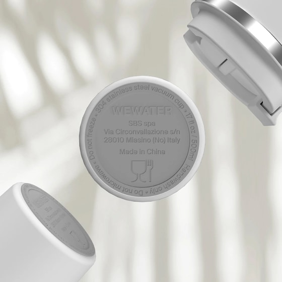 Κούπα Μεταφοράς Wewater Arome Ατσάλινη 500 ml - Λευκή image 3