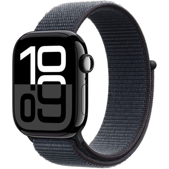Apple Watch Series 10 GPS 42mm Jet Black Aluminium Case with Ink Sport Loop image 0