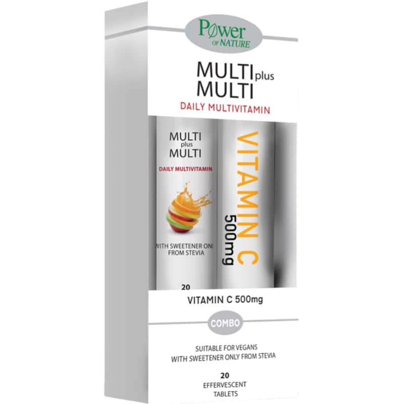 Power Health Multi+Multi Vitamin με Στέβια - 24 ταμπλέτες + Δώρο Vitamin C 500mg - 20 ταμπλέτες