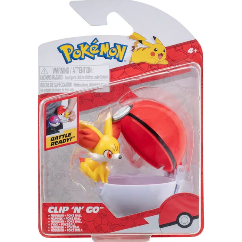 JAZWARES Φιγούρα Jazwares Pokemon Clip n Go - Poke Ball With Fennekin (5cm)