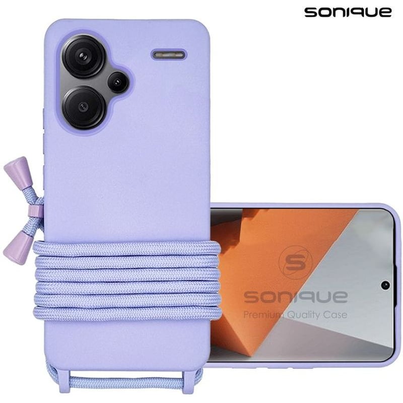 Θήκη Xiaomi Redmi Note 13 Pro Plus 5G - Sonique Με Κορδόνι Carryhang - Λιλά