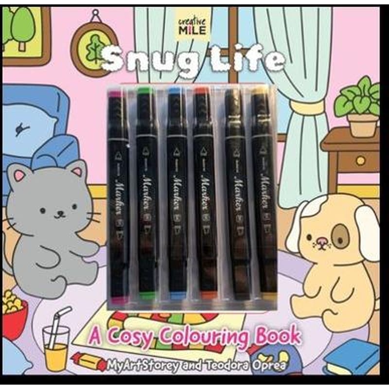 Snug Life: A Cosy Colouring Book and Markers