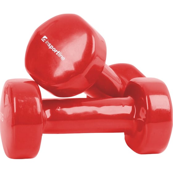 Σετ Βαράκια Εξάγωνα 1.5kg InSPORTline από Βινύλιο - Κόκκινο image 1