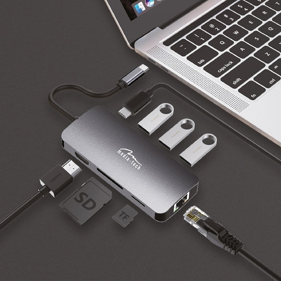 Docking Station Media-Tech MT5044 8-Port USB 3.0 συμβατό με USB-C image 4