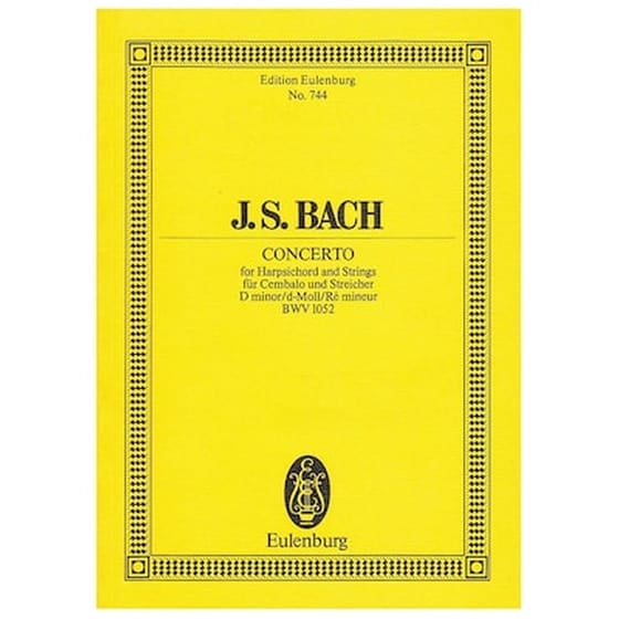 Βιβλίο Για Σύνολα Editions Eulenburg Bach - Concerto In D Minor Bwv1052 [pocket Score] image 0
