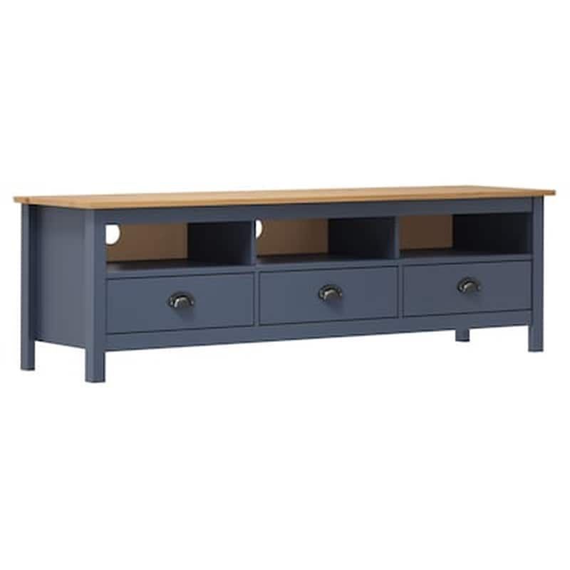 Έπιπλο Τηλεόρασης VidaXL Ξύλο Πεύκου 158x40x47cm - Γκρι