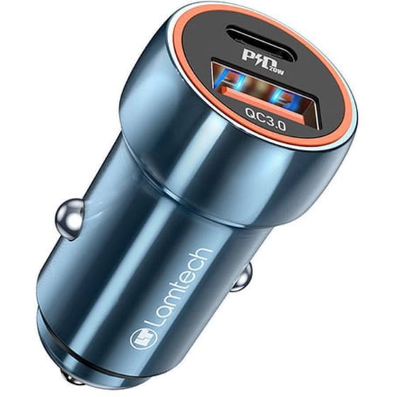 Φορτιστής Αυτοκινήτου Lamtech LAM112679 USB‑A, USB‑C 20 W - Μπλε image 0