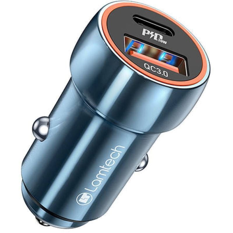 Φορτιστής Αυτοκινήτου Lamtech LAM112679 USB‑A, USB‑C 20 W - Μπλε