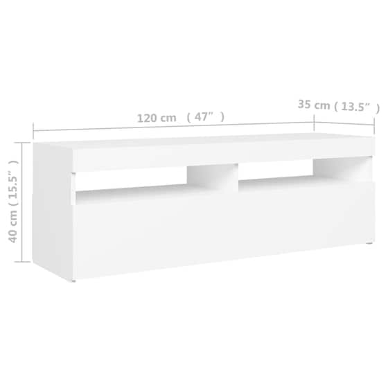 Έπιπλο Τηλεόρασης  VidaXL από Μοριοσανίδα  120x35x40cm - Λευκό image 2
