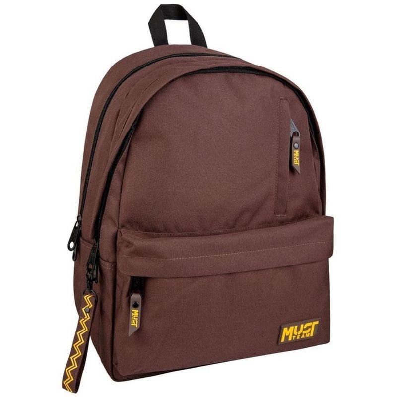 Τσάντα Πλάτης Must Team Monochrome Classic Καφέ με Κίτρινο
