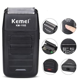 KEMEI KM-1102 Ξυριστική Μηχανή Επαναφορτιζόμενη Μαύρο