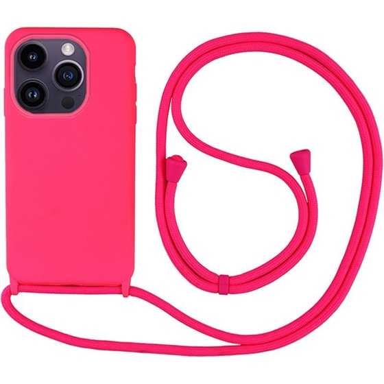 Θήκη Apple iPhone 14 Pro - My Colors με Κορδόνι Carryhang - Ροζ image 0