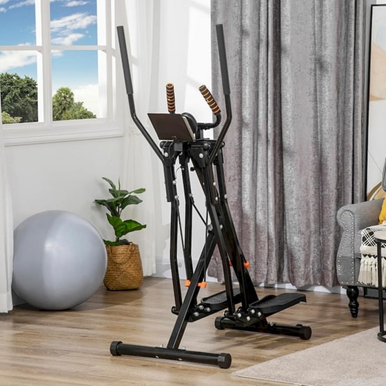 Ελλειπτικό Μηχάνημα Homcom  A90-322V00BK Air Walker Μηχανικό - Μαύρο image 8