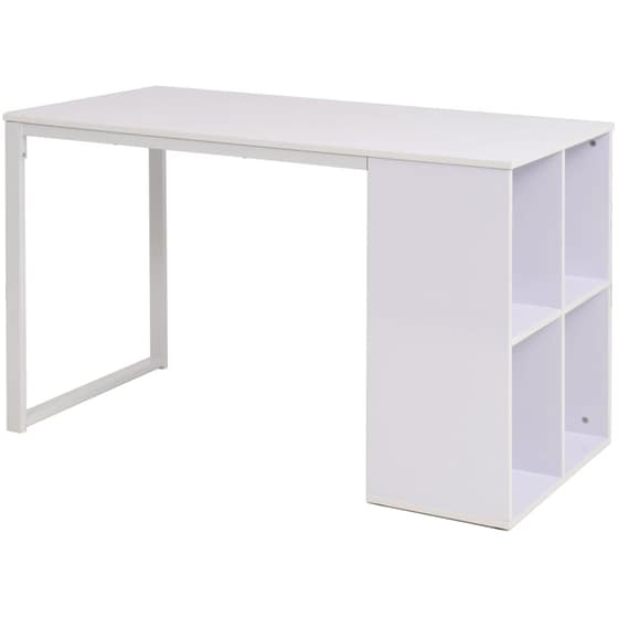 Γραφείο Βιβλιοθήκη VidaXL από Μοριοσανίδα 120x60cm - Λευκό image 0