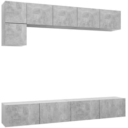 Έπιπλα Τηλεόρασης VidaXL Μοριοσανίδα 5 Τμχ 100x30x30cm - Γκρι