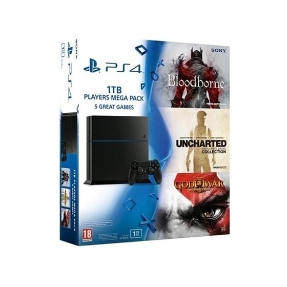 Sony PlayStation 4 - 1TB C Chassis & Bloodborne & Uncharted: The Nathan Drake Collection & God of War 3 Remastered image 0
