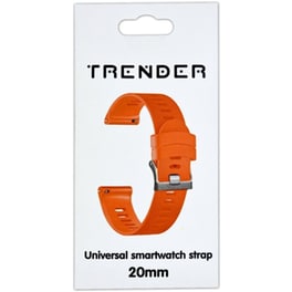Λουράκι Trender Silicone Band για Universal 20mm - Orange