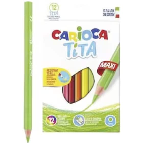 Ξυλομπογιές Carioca Tita Wood Free Maxi Pencil Box 12 Τεμάχια image 0