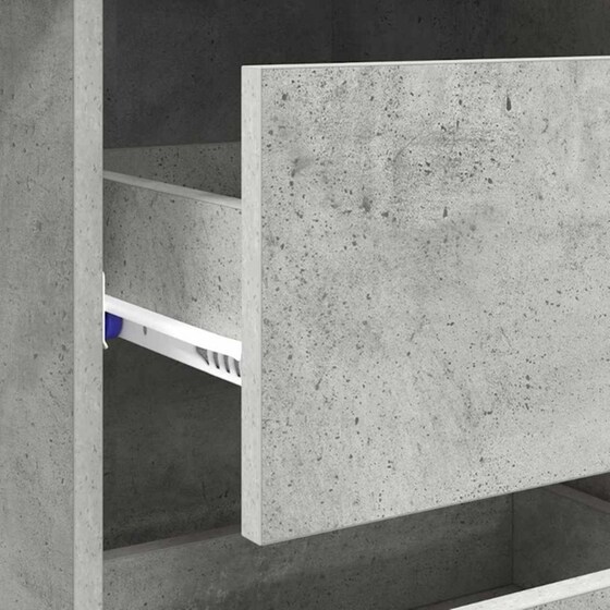 Γραφείο VidaXL από Επεξεργασμένο Ξύλο 90x37,5x75 cm - Γκρι Σκυροδέματος image 7
