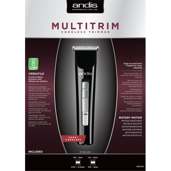 Trimmer ANDIS CLT Multitrim 24570 Επαναφορτιζόμενο Μαύρο image 0