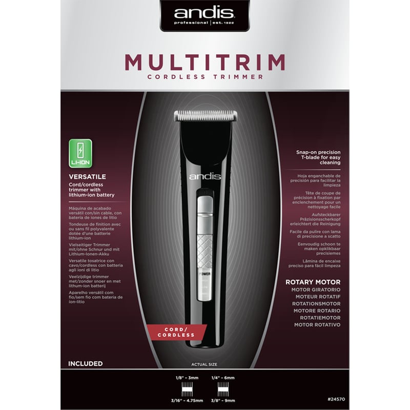 ANDIS Trimmer ANDIS CLT Multitrim 24570 Επαναφορτιζόμενο Μαύρο