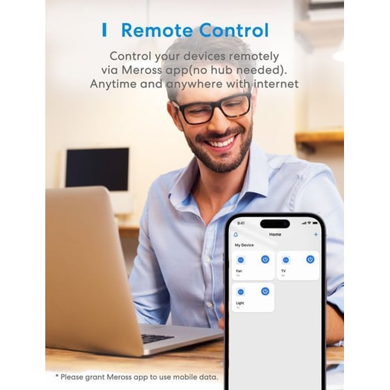 Έξυπνη πρίζα ρεύματος Meross MSS305-EU με Wi-Fi, 2.4GHz και Bluetooth image 4