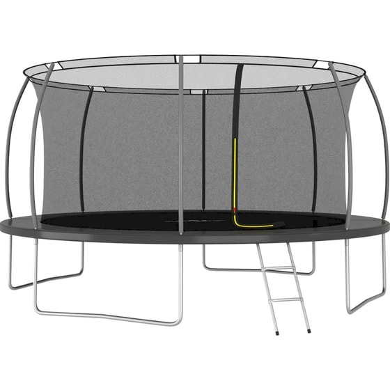 VidaXL Σετ Τραμπολίνου Στρογγυλό 460x 800cm για έως 150kg - Μαύρο/ Γκρι image 0