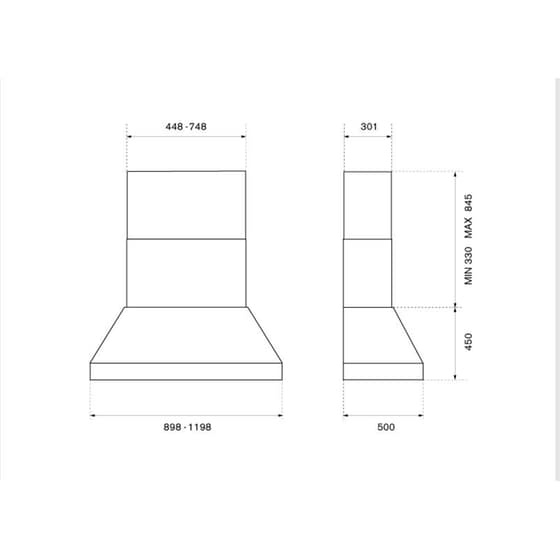 BERTAZZONI KPH120MASNET 120 cm Μαύρο Απορροφητήρας Καμινάδα-Τζάκι image 3