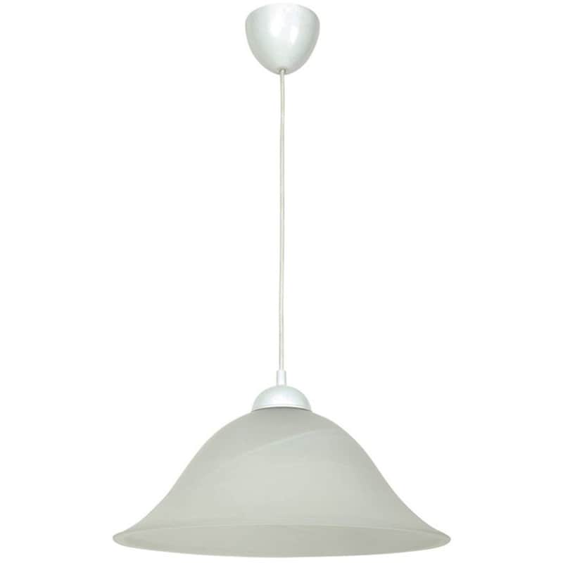 HOMELIGHTING Φωτιστικό Οροφής Μονόφωτο Homelighting Lia από Γυαλί/Μέταλλο 37x37-120 cm - Λευκό