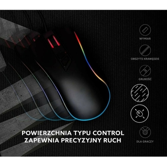 Savio Precision Control Gaming Mouse Pad XL 700 mm - Black image 3