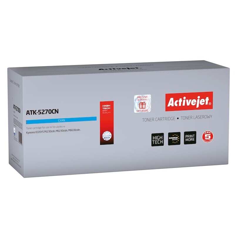 Toner Συμβατό Activejet Atk-5270cn Kyocera Tk-5270c (6000 Σελίδες) Cyan