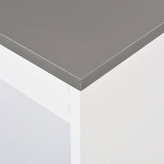 Τραπέζι Μπαρ Vidaxl Με Ράφια Λευκό 110x50x103 cm - Λευκό/Γκρι image 2
