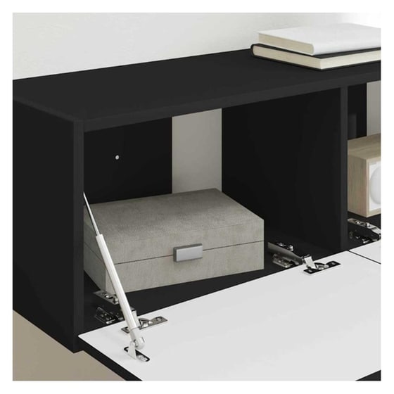 Έπιπλο Τηλεόρασης VidaXL Επιτοίχιο 2 τμχ 98 x 31 x 29,5 cm - Μαύρο image 2
