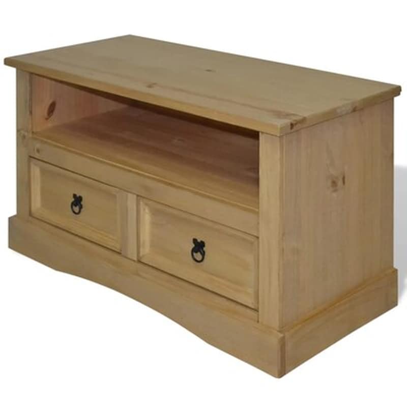 VIDAXL Έπιπλο Τηλεόρασης VidaXL Ξύλο Πεύκου 91x43x56 cm - Kαφέ