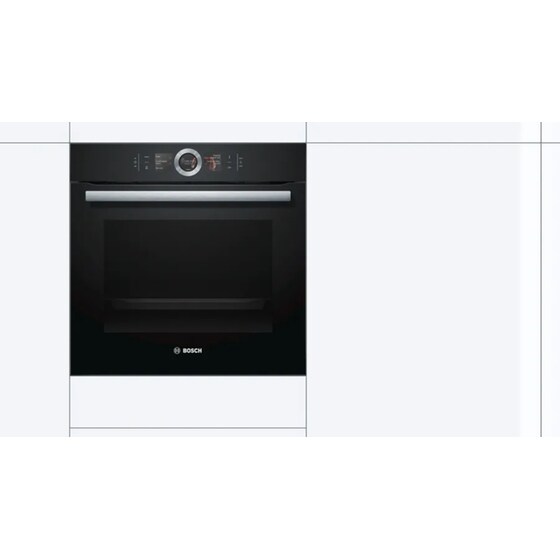Εντοιχιζόμενος Φούρνος Άνω Πάγκου BOSCH HBG6764B1 71lt Μαύρο image 2