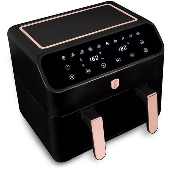 BERLINGER HAUS BH-9659 με 2 Αποσπώμενους Κάδους 2000 W 8 L Μαύρο Φριτέζα Αέρος image 3