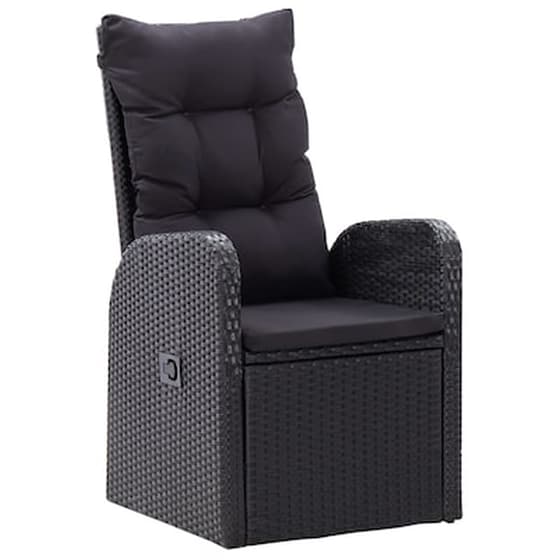 Vidaxl Σετ Τραπεζαρίας Κήπου 3 Τεμαχίων Μαύρο image 3