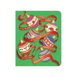 Ευχετήρια Κάρτα Χριστουγέννων Gifts&Figures Μπάλες Πράσινες