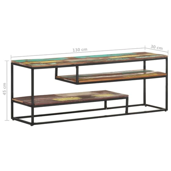 Έπιπλο Τηλεόρασης VidaXL Ξύλινο/Μεταλλικό 130x30x45cm - Kαφέ image 11