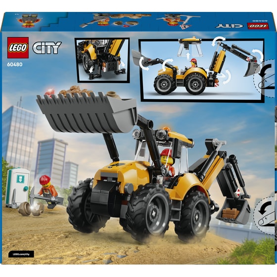 LEGO® City Yellow Backhoe Loader (60480) image 8