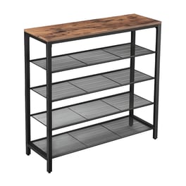 Παπουτσοθήκη Vasagle Lbs15bx Με 5 Ράφια Από Μέταλλο 100x30x92.5 cm - Μαύρο/Καφέ