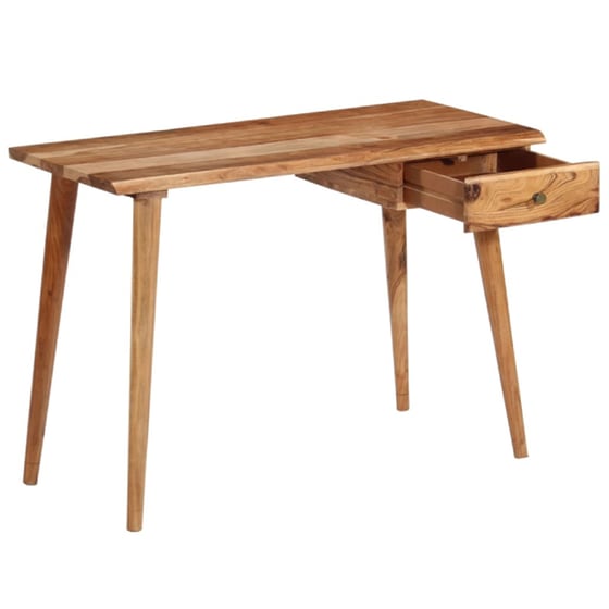 Γραφείο Μελέτης VidaXL από Μασίφ Ξύλο Ακακίας 110x50cm - Φυσικό image 2